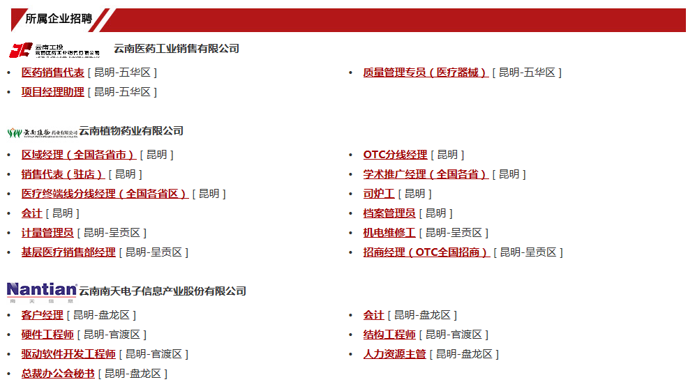 云南最新招聘信息总览