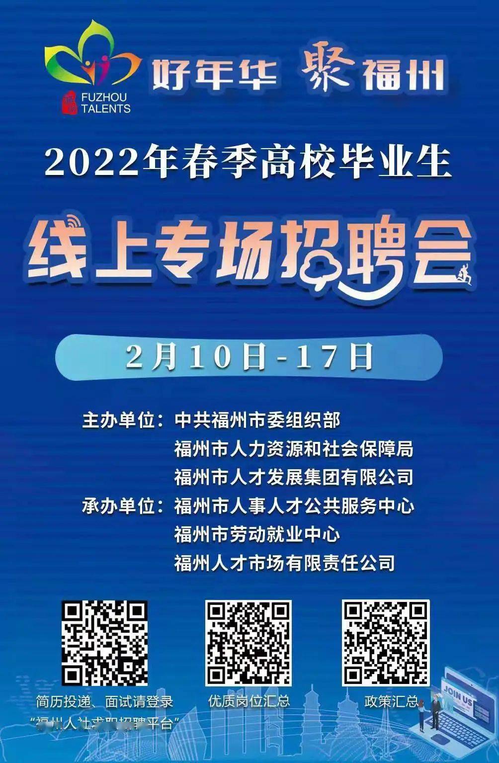 福州最新招聘信息汇总